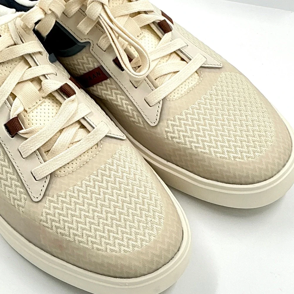 Cole Haan Mens Size 10.5 Sneaker Beige Navy NEW Grand 360 Crosscourt Winner $160
